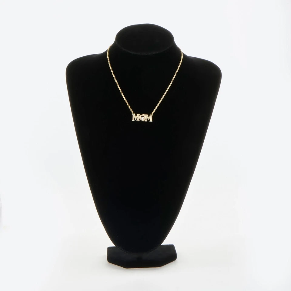 Collana A Cuore MOM Placcata Oro Per La Festa Della Mamma 5649933 - Immagine 3 di 4