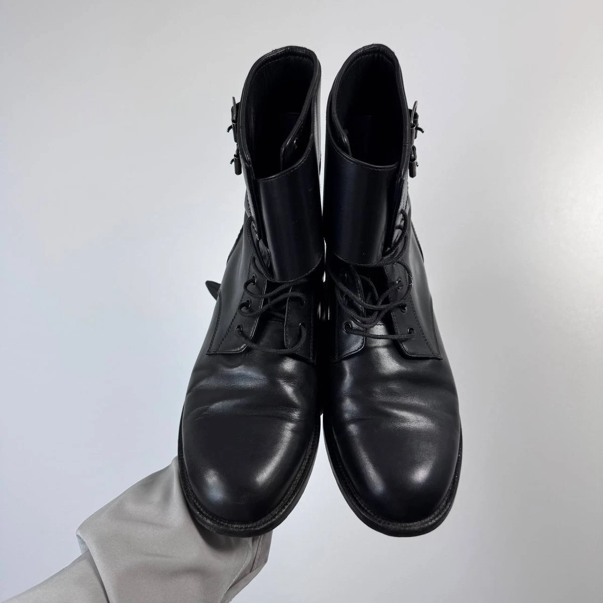 Saint Laurent Combat Boots with Upper Leather for Women for sale