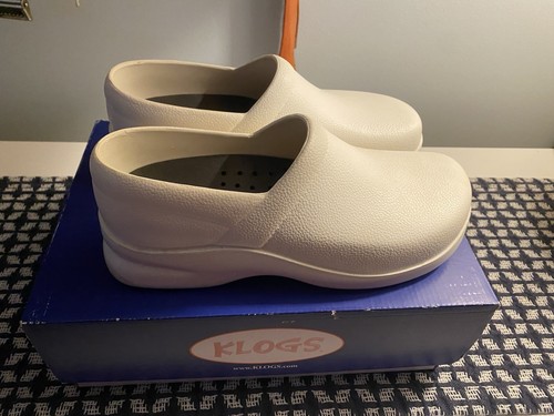KLOGS MISSION WHITE SMOOTH Work Shoe Clog SlipOn Size 9 Slip Resistant Nurse - Picture 3 of 12