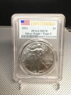 2021 $1 Silver American Eagle Type 2 PCGS MS70 First Strike  - Blue Flag Label