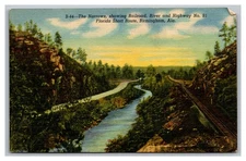 Birmingham AL The Narrows Highway No. 91 Florida Short Route Linen Postcard