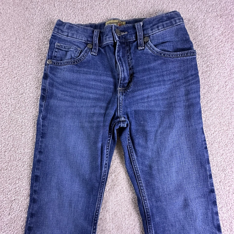 Denim Wrangler 20X para jóvenes niños 12R *24x26* azul cintura ajustable pierna recta Foto 3 de 4