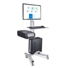 YesSources Rolling PC Cart Mobile Computer Workstation Sit Stand Desk Monitor