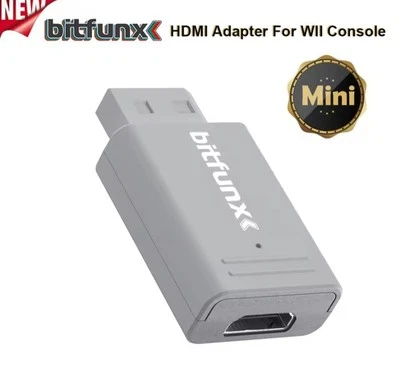 BitFunx HDMI Adapter Nintendo Wii Compatible With Both PAL & NTSC Consoles