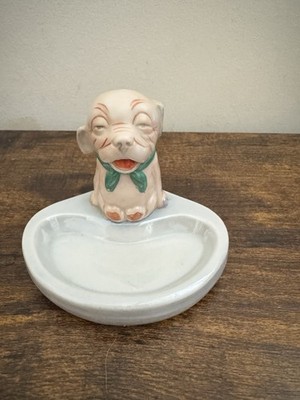 Bonzo Germany Keramik 7015 ''Ugly Dog'' Aschenbecher/Schmuckschale selten die 1930er