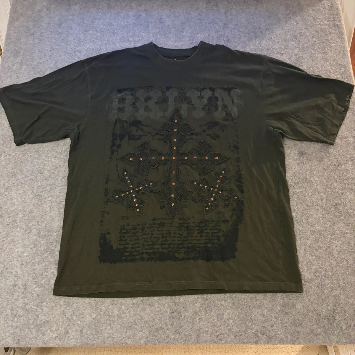 T-shirt Vintage Bklyn Xpress Logo Noir Garçon Taille 14/16 - Style Début Années 2000 - Occasion Bon état