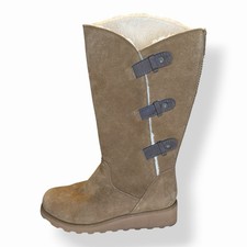 Bearpaw Womens Suede Hayden Winter Wedge Hickory II Boots Size US 9 Excellent!!!