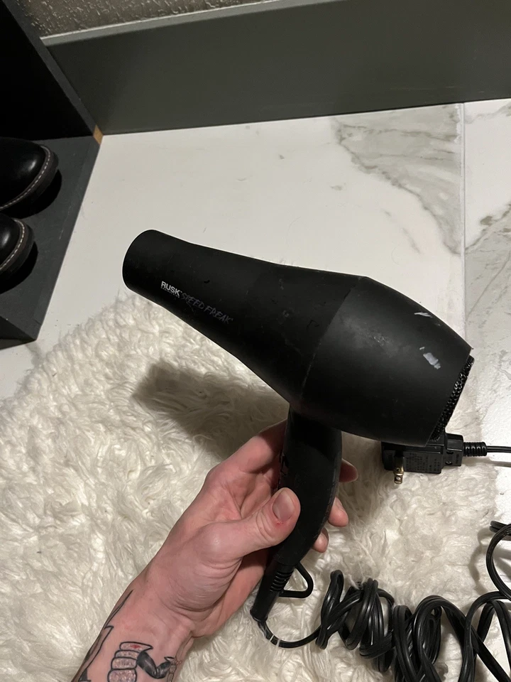 Secador de pelo profesional Rusk Speed Freak 2000 vatios IREHF6688, usado probado Foto 2 de 4