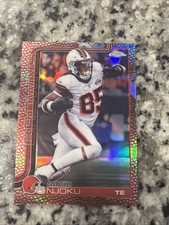 2025 Topps Chrome David Njoku Pigskin Refractor Football #69 Browns