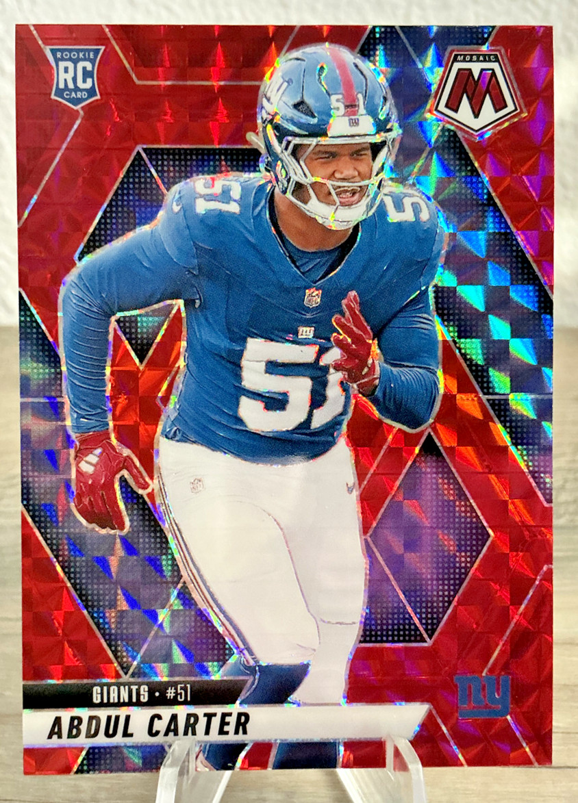 2025 Panini Mosaic ABDUL CARTER Red Hobby Exclusive RC #317 NY Giants