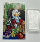 1oz .999 Fine Silver Art Bar Proof Savage Scrooge McDuck DuckTales 186/200  Rare