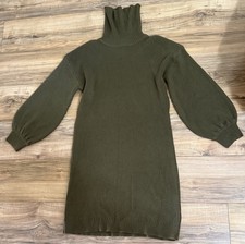 ALL IN FAVOR Women's Turtleneck Sweater Dress Darkest Spruce Size XL NWT