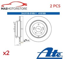 BREMSSCHEIBEN SATZ PAAR HINTEN ATE 240118-01691 2PCS P FÜR KIA SORENTO III