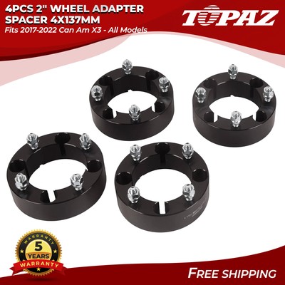 4X 2'' Wheel Adapter Spacer for 4x137mm Fits 2017-2022 Can Am X3 - All Models