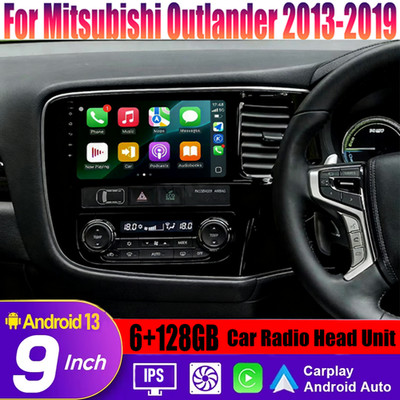9'' Wireless Carplay & Android Auto Head Unit For Mitsubishi Outlander 2013-2019