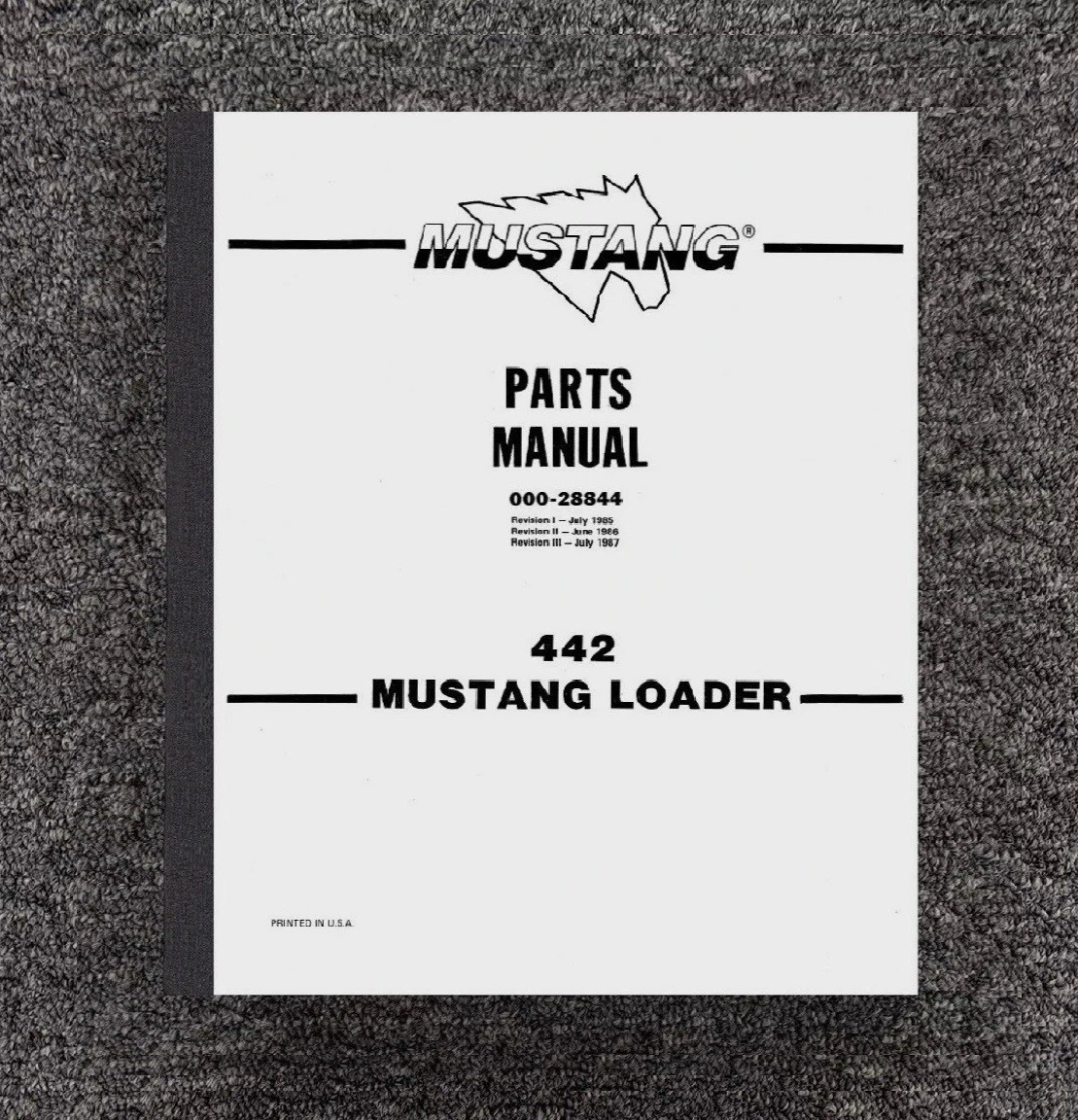 442 DIESEL SKID-STEER LOADER SERVICE PARTS MANUAL FITS MUSTANG