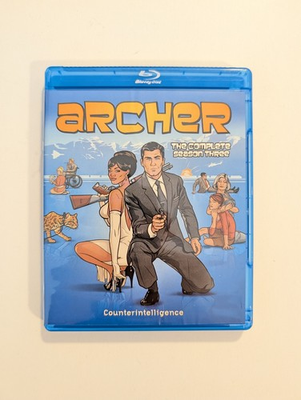 #ad Brand New SEALED Archer: The Complete Season Three Blu ray 2013 2 Disc Set $29.99