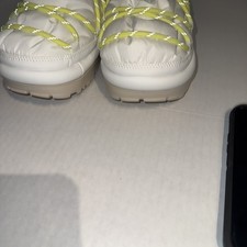 UGG Spaceslider Tech Slide Platform Slippers Womens size 7 White Yellow New NWT