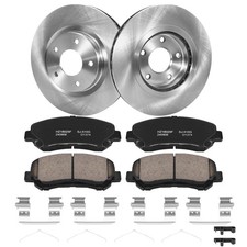 11.65 Front Disc Rotors Ceramic Brake Pads For 2008 - 2013 Nissan Rogue Select