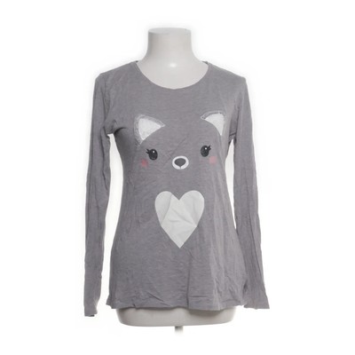 Etam, Langarmshirt, Größe: M, Grau, Baumwolle/Viskose, Print, Damen #DGY
