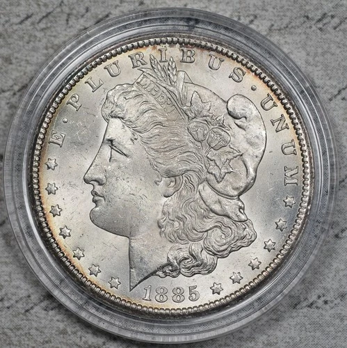 1885-CC Morgan Dollar Uncirculated No Problems Carson City Gorgeous! #4FOD