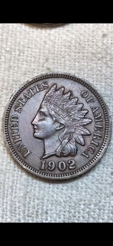 1902 Indian Cent XF+/AUUnc.  True Auction. Breaking Up Sets