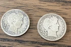 Set Of 2 Silver Barber 25c 1916 And 1916 D