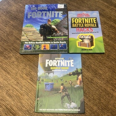 Lot Of 3 FORTNITE BATTLE ROYALE Books Big Book Supply Drop Hacks