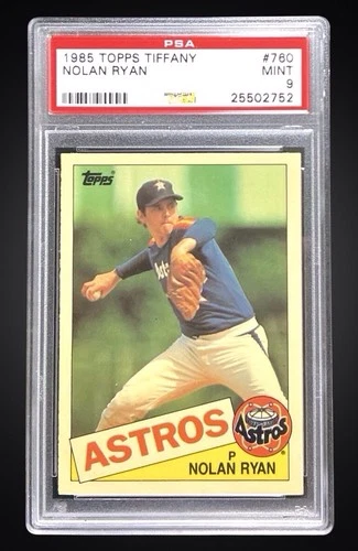 1985 topps #760 nolan ryan; glossy variation SP tiffany edition PSA 9  **MINT**