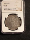 1896-0 Morgan Silver Dollar NGC VF 35 very nice looks under graded