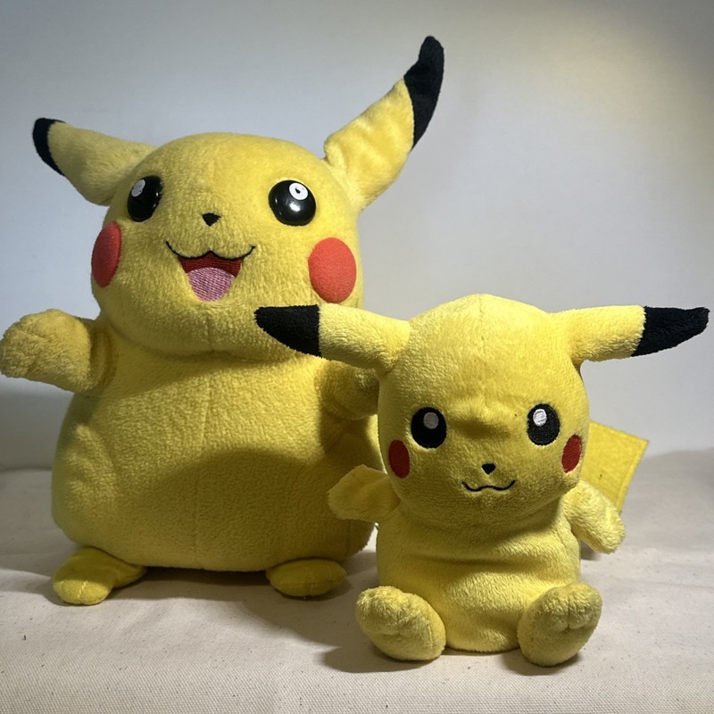 Vintage Pikachu “TALKING" Plush and Smaller Pikachu Plushie with Bottom Tags