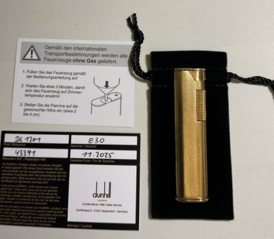 Dunhill Rollagas Feuerzeug Gasfeuerzeug vergoldet Vintage / Grundüberholt