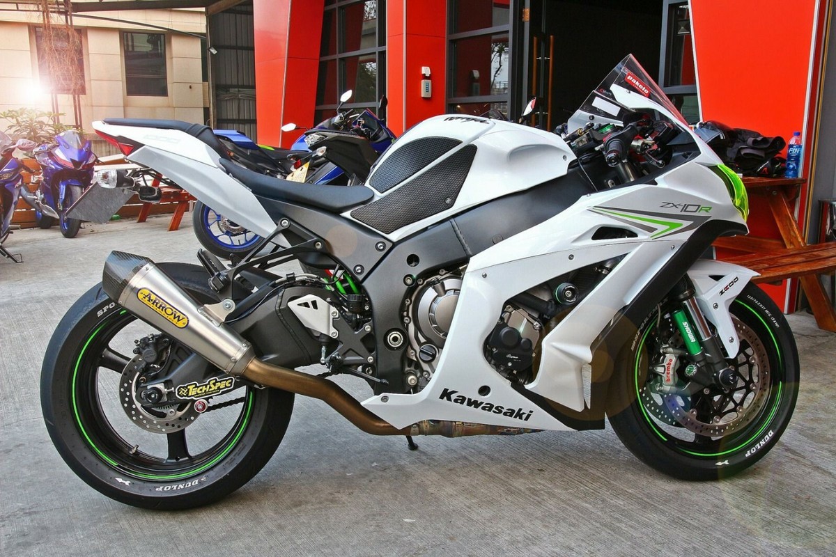 『TEN WOLF S/S NAVY XS』 Kawasaki ZX-10R (2011-2015) Shorty S1R Standard Carbon Slip