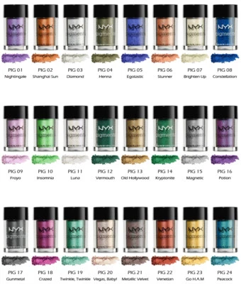 1 NYX Pigments Fard à Paupières Poudre " Choisissez Votre 1 Couleur " Joy's - Photo 1/2