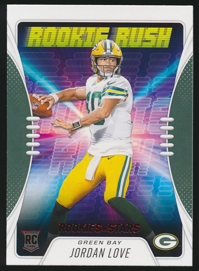 RR-4 JORDAN LOVE 2020 Panini Rookies & Stars ROOKIE RUSH RC PACKERS