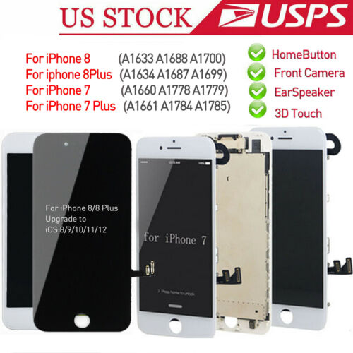  Für iPhone 8 Plus 7 8 Plus Display LCD Digitizer Touchscreen Ersatzkamera - Bild 1 von 69