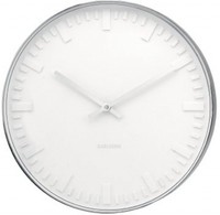 Karlsson Mr. White Station Wall Clock, Steel Polished 2 Karlsson Mr. White Station Wall Clock, Steel Polished 2
