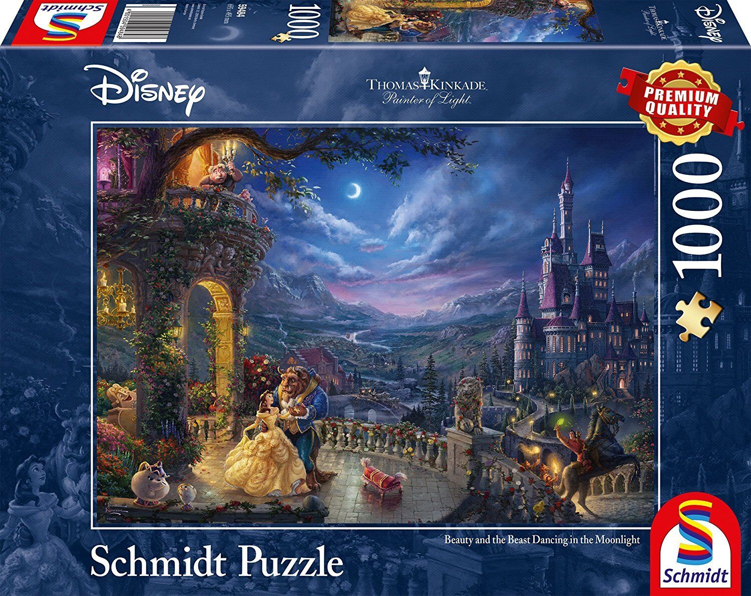 La Belle et la Bête: Schmidt Disney Premium Thomas Kinkade Puzzle 1000 P