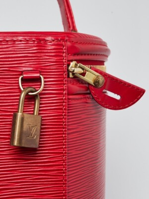Pre-loved Vintage Authentic Louis Vuitton Red Epi Leather Cannes