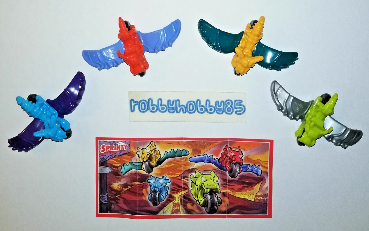 MONSTER-BIKES COMPLETE SET OF WITH PAPERS KINDER JOY SURPRISE