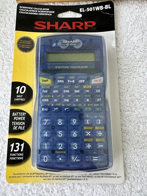 NEW Calculator Blue NIP Sharp EL-501WB-BL Scientific School Supply