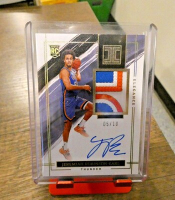 2021-22 Panini Impeccable Jeremiah Robinson-Earl Elegance Gold RPA 5/10 Card