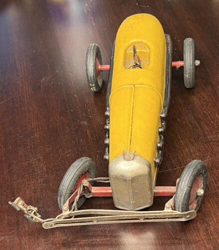 1920s KoKoMo Electricar Vintage Metal Race Car Toy w/ Driver, Original Paint - Picture 3 of 12