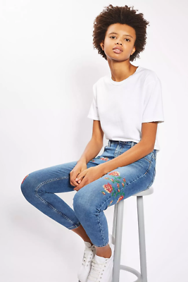 Topshop Petite Cross Stitch Jamie Jeans 