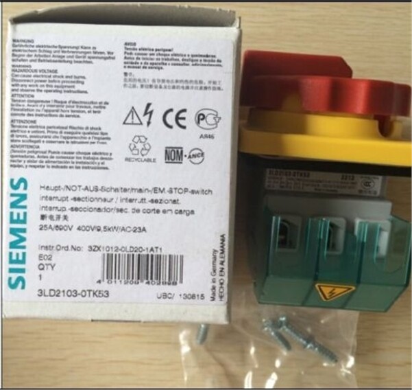 Interrupteur D'alimentation Siemens 3LD2103-0TK53 - Neuf Dans Sa Boîte - Pour Automates Et PLC