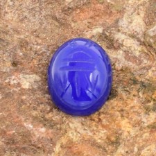 Unique Rare Egyptian Scarab/Beetle Amulet Intaglio Petite Chalcedony Gemstone