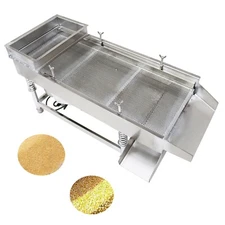 INTBUYING® Linear Vibrating Screen 4MM Round Hole Straight Vibrating Sieve230215