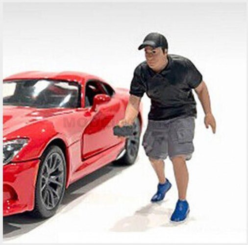 AMERICAN DIORAMA 24904 FIGURES - MAN FIGURE 24 SERIES 2 - N 4 - BLACK GREY - 1/2