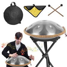 Handpan Drum G Minor 9 Notes 18IN Steel Drum Percussion Instrument For Yoga