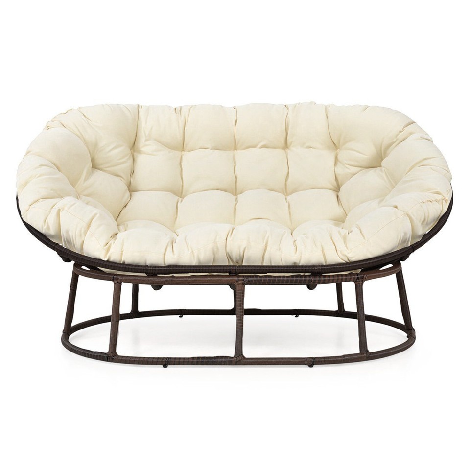 Waterproof Double Papasan Chair Cushion Loveseat Cushion Pad for Indoor ...